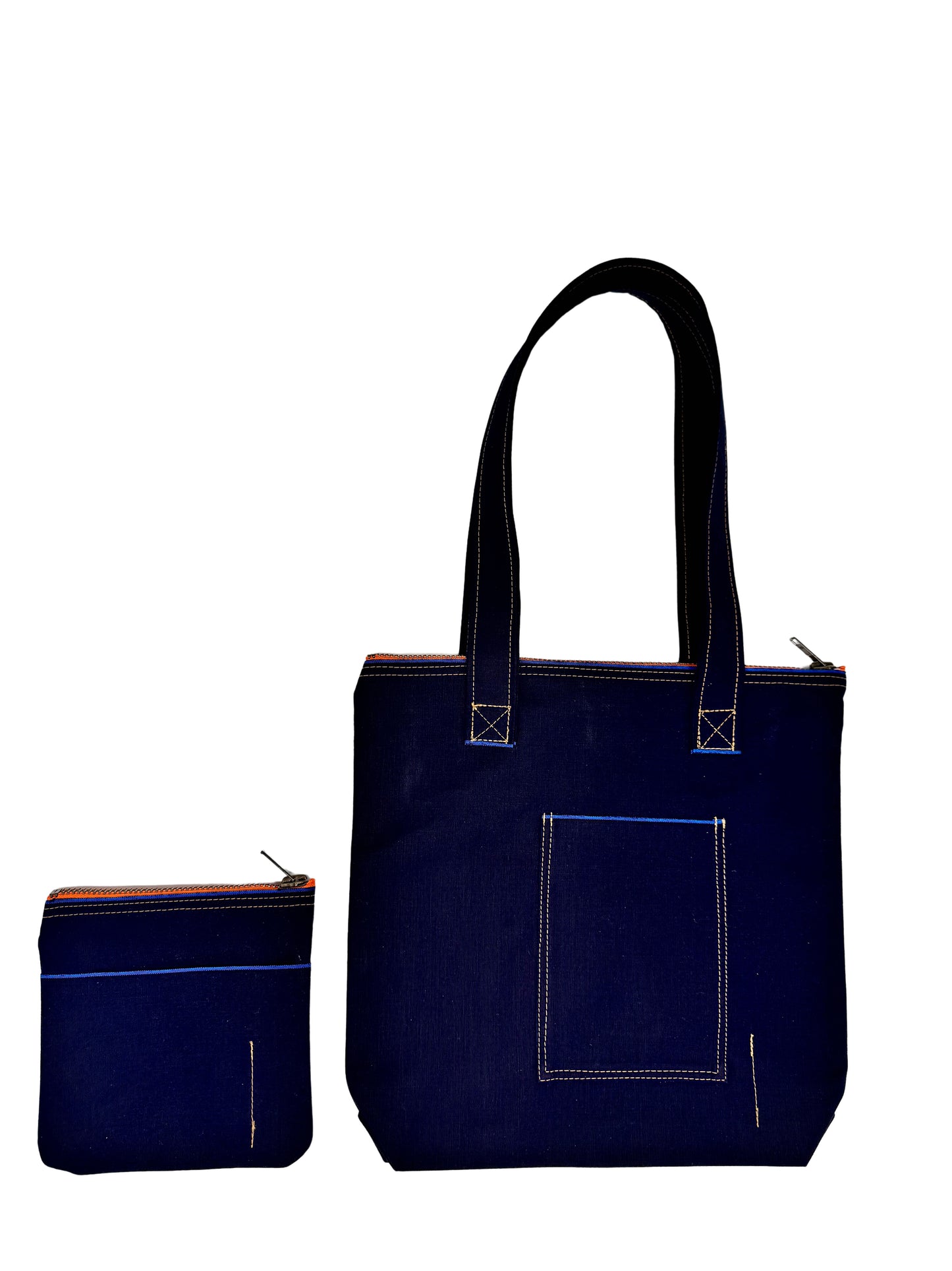 Royal Blue Japanese Mill 9oz Denim Tote and Lil Buddy
