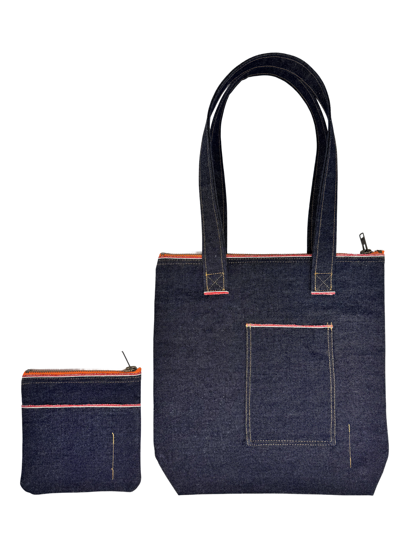 The Workhorse - USA 14oz Denim Tote and its Lil Buddy