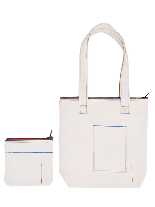 Natural Japanese Mill 9oz Denim Tote and Lil Buddy